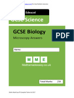 4.1.1.5 GCSE Biology AQA OCR EXDECEL. Microscopy Answers