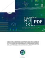 Relatório de Gestão 2021 - Tribunal Regional Federal Da 1 Região