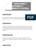 TEMA 2 - Geradores e Motores de Corrente Contínua