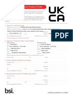 BSI UKCA Marking Enquiry Form Company Product Profile