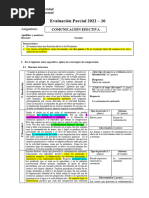 Evaluación Parcial Comunicacion Efectiva