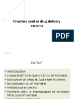 Polymers Used As Drug Delivery Systems