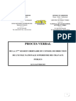 Procès - Verbal - 27ème - Session - Ordinaire - Conseil - Direction Final PABDOUK Ok