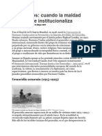 Genocidios. Cuando La Maldad Humana Se Institucionaliza