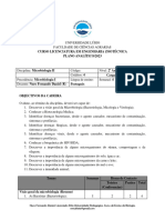 Plano Analitico Microbiologia II