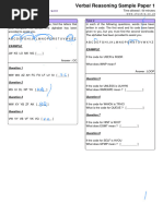 11 Plus Chukra Verbal Reasoning Sample Paper 1