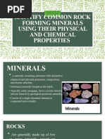 LESSON 3 4 5identify Common Rock Forming Minerals Using Their Physical 1