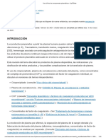 Uso Clínico de Componentes Plasmáticos - UpToDate