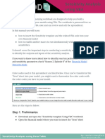 Sensitivity Analysis Using VBA