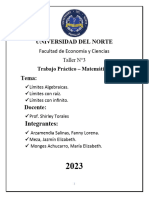 Matemáticas Límites Segundo Parcial