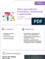 Ótica Geométrica Princípios, Fenômenos e Aplicações: 3 Série Aula 8 - 3º Bimestre