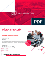 LÓGICA Y FILOSOFÍA Semana 11