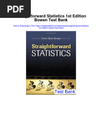 Straightforward Statistics 1st Edition Bowen Test Bank