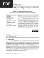 The DeLone and McLean Model For Measuring Success in Online Learning Systems: Indonesian Evidence