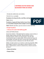 Rito de Entrega Do Pai Nosso Aos Catequisando Fora Da Missa