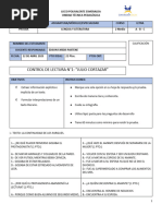 Control de Lectura 1 - 2° Medio - Forma B