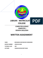 Final Written Assignment Scomp Anisyam k05