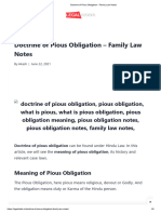 Doctrine of Pious Obligation - Family Law Assignment