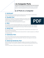 Introduction To Computer Ports