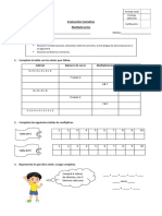 3° Bco, Evaluación Sumativa MULTIPLICACIÓN