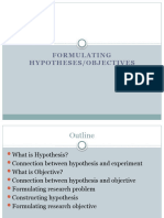 RM 4 HypothesisObjectives