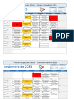 Fixture Torneo Oficial Clausura 2023