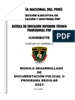 Syllabus Documentación Policial Ii 2023