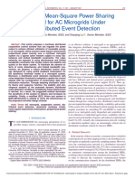 Nonlinear Mean-Square Power Sharing Control For AC Microgrids Under Distributed Event Detection