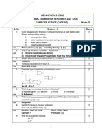 Class 11 - I Terminal Exam Final Paper-Answer Key