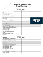 Residential Deep Cleaning Scope