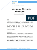 Resolucion Gerencial #349 Aprobacion Expediente Contratacion Transito Urbano Construccion de Pergolas Con Bancas y Muros Informativos