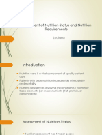 Assessment of Nutrition Status and Nutrition Requirements