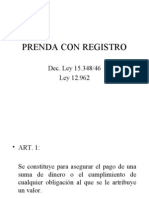 Contrato de Prenda Con Registro