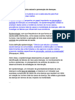 Epidemiologia, História Natural e Prevenção de Doenças