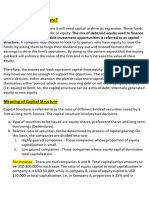 Capital Structure Planning