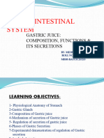 GASTRIC SECRETION and REGULATION  