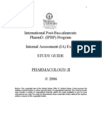 International Post-Baccalaureate Pharmd. (Ipbp) Program Internal Assessment (Ia) Exam Study Guide