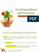 Food Ingredients and Functions