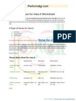 Tenses For Class 6 Worksheet PDF