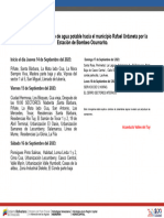 Cronograma de Servicio Por Ocumarito - Cua 14 Al 18septiembre 2023