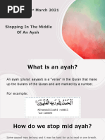 Stopping Mid Ayah