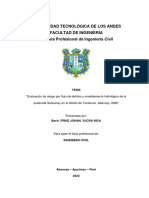 Evaluación de Riesgo Por Flujo de Detritos y Modelamiento - Yucra Inca - Frihz J