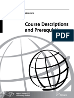 Ontario Curriculum, Grades 9 To 12 - Course Descriptions and Prerequisites, 2018