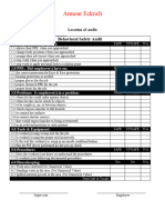 Behavioral Safety Audit Form