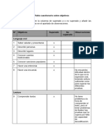 Instrumento de Obtención de Los Objetivos