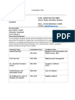 CV For Ahmed Hussein Hirsi