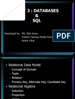 Unit 3: Databases & SQL: Developed By: Ms. Nita Arora Kulachi Hansraj Model School Ashok Vihar