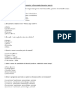 Perguntas Sobre Conhecimentos Gerais