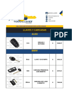 Catalogo de Llaves Yale y Auto en Pesos 19-09-23