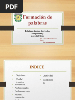 Formacion de Las Palabras-Nivel Secundaria 3, 4 y 5